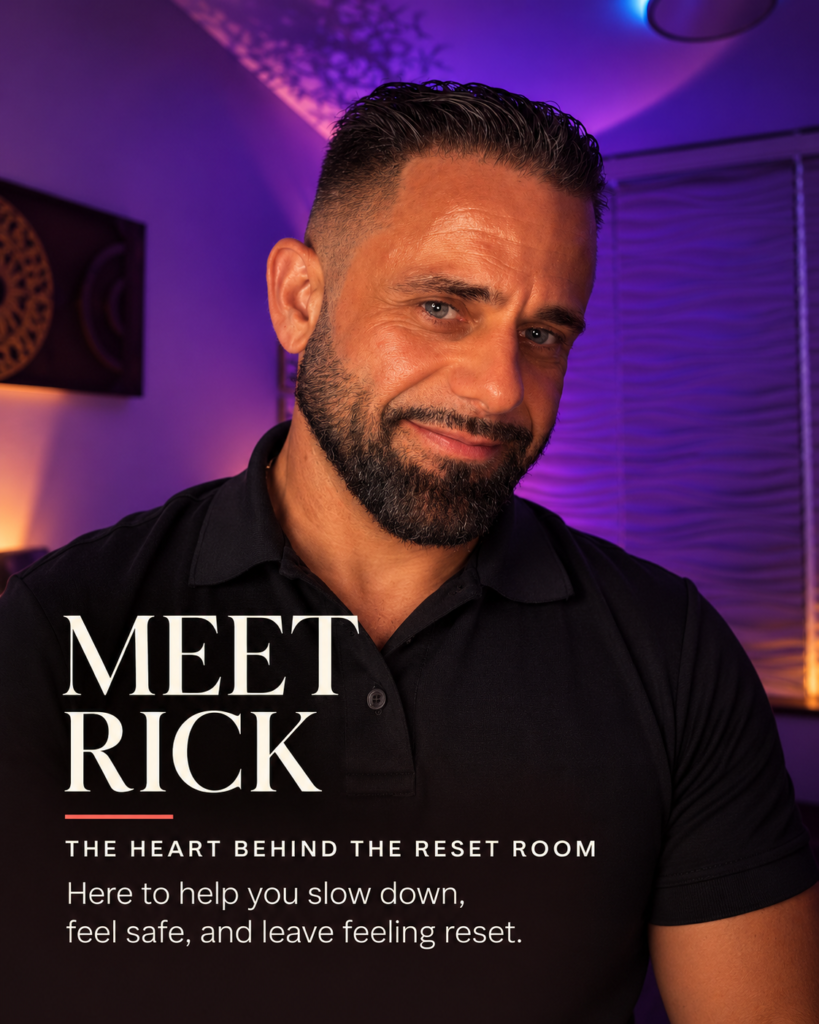 Rick, licensed massage therapist and founder of The Reset Room in Melbourne, Florida.